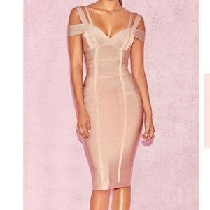 Blush Pink Bandage Dress - House of CB